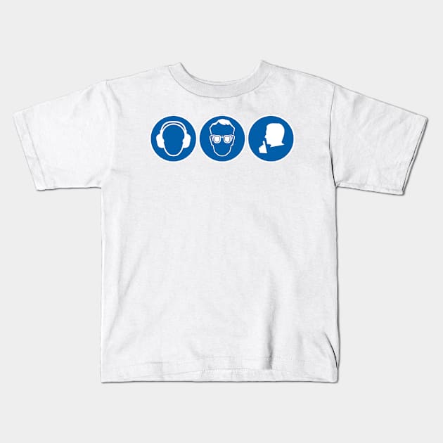 No Hear, No See No speak Kids T-Shirt by WkDesign
